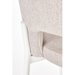 Scaun tapitat living/sufragerie Halmar K486, cadru metal,  stil modern, 51x57x77x47cm, stofa, bej