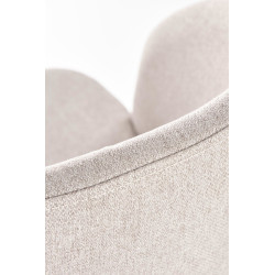 Scaun tapitat living/sufragerie Halmar K486, cadru metal,  stil modern, 51x57x77x47cm, stofa, bej