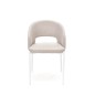 Scaun tapitat de living, cadru otel alb, stil modern, 51x57x77x47 cm, stofa bej Scaun tapitat de living, cadru otel alb, stil modern, 51x57x77x47 cm, stofa bej