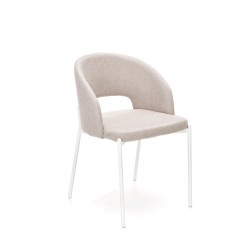Scaun tapitat living/sufragerie Halmar K486, cadru metal,  stil modern, 51x57x77x47cm, stofa, bej