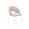 Scaun tapitat living/sufragerie Halmar K486, cadru metal, stil modern, 51x57x77x47cm, stofa, bej