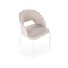 Scaun tapitat living/sufragerie Halmar K486, cadru metal, stil modern, 51x57x77x47cm, stofa, bej