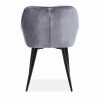 Scaun tapitat living/sufragerie Halmar K487, cadru metal,  stil modern, 56x65x81x51cm, catifea, gri