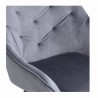 Scaun tapitat living/sufragerie Halmar K487, cadru metal,  stil modern, 56x65x81x51cm, catifea, gri