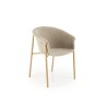 Scaun living/sufragerie Halmar K489, cadru lemn, stil scandinav, 59x56x80x46cm, textil, bej