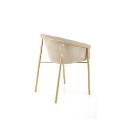 Scaun living/sufragerie Halmar K489, cadru lemn,  stil scandinav, 59x56x80x46cm, textil, bej