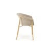Scaun living/sufragerie Halmar K489, cadru lemn, stil scandinav, 59x56x80x46cm, textil, bej