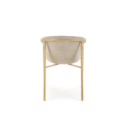 Scaun living/sufragerie Halmar K489, cadru lemn,  stil scandinav, 59x56x80x46cm, textil, bej