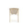 Scaun living/sufragerie Halmar K489, cadru lemn, stil scandinav, 59x56x80x46cm, textil, bej