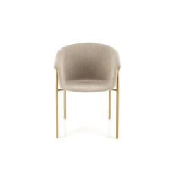 Scaun living/sufragerie Halmar K489, cadru lemn,  stil scandinav, 59x56x80x46cm, textil, bej