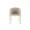 Scaun living/sufragerie Halmar K489, cadru lemn, stil scandinav, 59x56x80x46cm, textil, bej