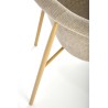 Scaun living/sufragerie Halmar K489, cadru lemn, stil scandinav, 59x56x80x46cm, textil, bej