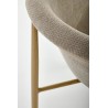 Scaun living/sufragerie Halmar K489, cadru lemn, stil scandinav, 59x56x80x46cm, textil, bej