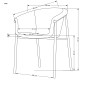Scaun stil scandinav pentru living, cadru metalic, tapiterie stofa bej, 59x56x80x46 cm Scaun stil scandinav pentru living, cadru metalic, tapiterie stofa bej, 59x56x80x46 cm