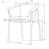 Scaun living/sufragerie Halmar K489, cadru lemn, stil scandinav, 59x56x80x46cm, textil, bej