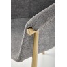 Scaun living/sufragerie Halmar K489, cadru lemn,  stil scandinav, 59x56x80x46cm, textil, gri