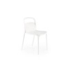 Scaun dining/bucatarie Halmar K490, cadru polipropilena, stivuibil, stil scandinav, 46x55x80x46cm, polipropilena, alb