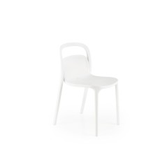 Scaun dining/bucatarie Halmar K490, cadru polipropilena, stivuibil, stil scandinav, 46x55x80x46cm, polipropilena, alb