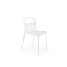 Scaun dining/bucatarie Halmar K490, cadru polipropilena, stivuibil, stil scandinav, 46x55x80x46cm, polipropilena, alb