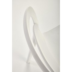 Scaun dining/bucatarie Halmar K490, cadru polipropilena, stivuibil, stil scandinav, 46x55x80x46cm, polipropilena, alb