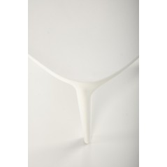 Scaun dining/bucatarie Halmar K490, cadru polipropilena, stivuibil, stil scandinav, 46x55x80x46cm, polipropilena, alb