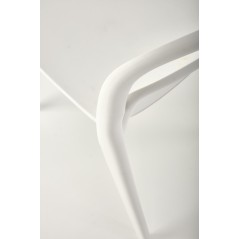 Scaun dining/bucatarie Halmar K490, cadru polipropilena, stivuibil, stil scandinav, 46x55x80x46cm, polipropilena, alb