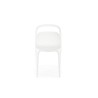 Scaun dining/bucatarie Halmar K490, cadru polipropilena, stivuibil, stil scandinav, 46x55x80x46cm, polipropilena, alb