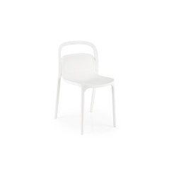 Scaun dining/bucatarie Halmar K490, cadru polipropilena, stivuibil, stil scandinav, 46x55x80x46cm, polipropilena, alb