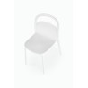 Scaun dining/bucatarie Halmar K490, cadru polipropilena, stivuibil, stil scandinav, 46x55x80x46cm, polipropilena, alb