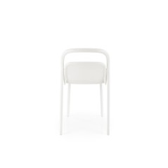 Scaun dining/bucatarie Halmar K490, cadru polipropilena, stivuibil, stil scandinav, 46x55x80x46cm, polipropilena, alb