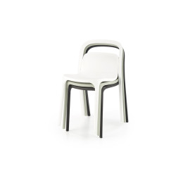 Scaun dining/bucatarie Halmar K490, cadru polipropilena, stivuibil, stil scandinav, 46x55x80x46cm, polipropilena, alb