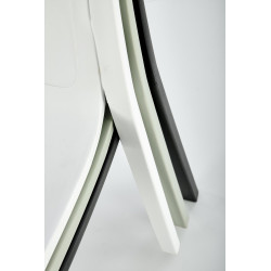 Scaun dining/bucatarie Halmar K490, cadru polipropilena, stivuibil, stil scandinav, 46x55x80x46cm, polipropilena, alb