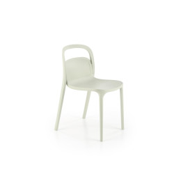 Scaun dining/bucatarie Halmar K490, cadru polipropilena, stivuibil, stil scandinav, 46x55x80x46cm, polipropilena, verde