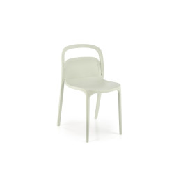 Scaun dining/bucatarie Halmar K490, cadru polipropilena, stivuibil, stil scandinav, 46x55x80x46cm, polipropilena, verde