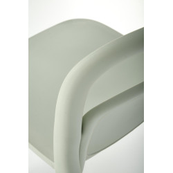 Scaun dining/bucatarie Halmar K490, cadru polipropilena, stivuibil, stil scandinav, 46x55x80x46cm, polipropilena, verde