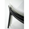 Scaun dining/bucatarie Halmar K490, cadru polipropilena, stivuibil, stil scandinav, 46x55x80x46cm, polipropilena, verde