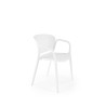 Scaun dining/bucatarie Halmar K491, cadru polipropilena, stivuibil, stil scandinav, 60x56x76x44cm, polipropilena, alb