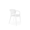 Scaun dining/bucatarie Halmar K491, cadru polipropilena, stivuibil, stil scandinav, 60x56x76x44cm, polipropilena, alb