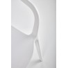 Scaun dining/bucatarie Halmar K491, cadru polipropilena, stivuibil, stil scandinav, 60x56x76x44cm, polipropilena, alb