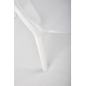 Scaun dining/bucatarie Halmar K491, cadru polipropilena, stivuibil, stil scandinav, 60x56x76x44cm, polipropilena, alb