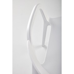 Scaun dining/bucatarie Halmar K491, cadru polipropilena, stivuibil, stil scandinav, 60x56x76x44cm, polipropilena, alb