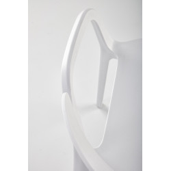 Scaun dining/bucatarie Halmar K491, cadru polipropilena, stivuibil, stil scandinav, 60x56x76x44cm, polipropilena, alb