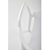 Scaun dining/bucatarie Halmar K491, cadru polipropilena, stivuibil, stil scandinav, 60x56x76x44cm, polipropilena, alb