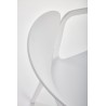 Scaun dining/bucatarie Halmar K491, cadru polipropilena, stivuibil, stil scandinav, 60x56x76x44cm, polipropilena, alb