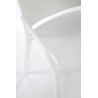 Scaun dining/bucatarie Halmar K491, cadru polipropilena, stivuibil, stil scandinav, 60x56x76x44cm, polipropilena, alb