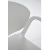 Scaun dining/bucatarie Halmar K491, cadru polipropilena, stivuibil, stil scandinav, 60x56x76x44cm, polipropilena, alb