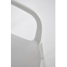Scaun dining/bucatarie Halmar K491, cadru polipropilena, stivuibil, stil scandinav, 60x56x76x44cm, polipropilena, alb