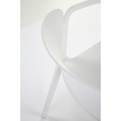 Scaun dining/bucatarie Halmar K491, cadru polipropilena, stivuibil, stil scandinav, 60x56x76x44cm, polipropilena, alb