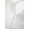 Scaun dining/bucatarie Halmar K491, cadru polipropilena, stivuibil, stil scandinav, 60x56x76x44cm, polipropilena, alb
