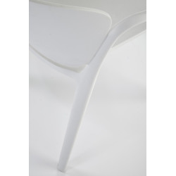 Scaun dining/bucatarie Halmar K491, cadru polipropilena, stivuibil, stil scandinav, 60x56x76x44cm, polipropilena, alb